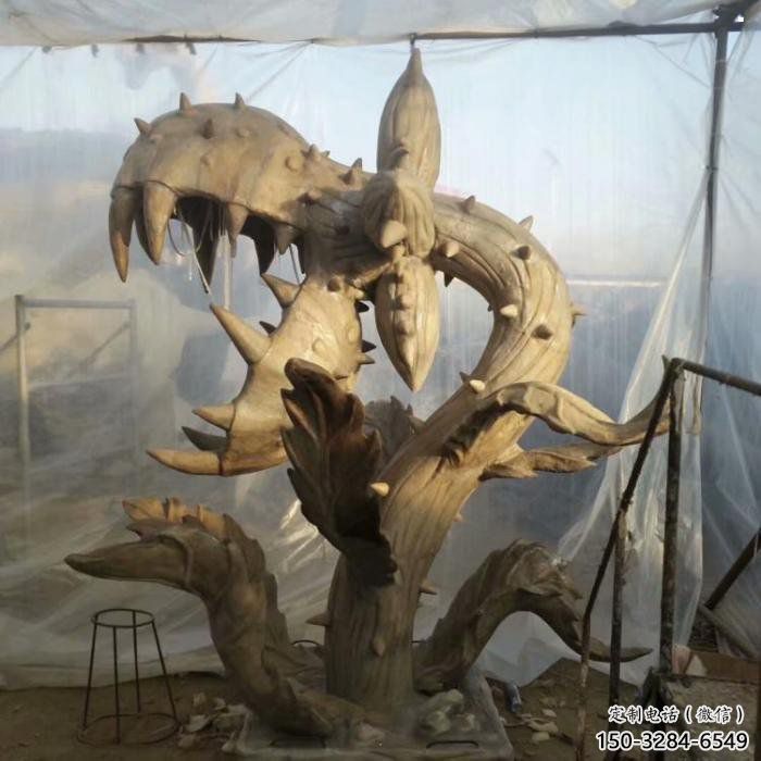 食人花雕塑制作，戶外雕塑，景觀食人花雕塑選用