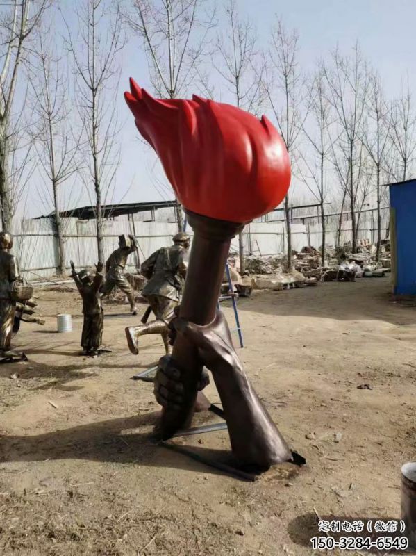 火把雕塑制作供需，景區案例，鋼結構不銹鋼火把雕塑供給