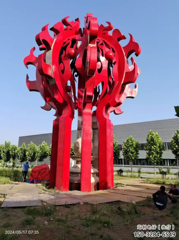 火球雕塑，精神堡壘火球雕塑落地展示
