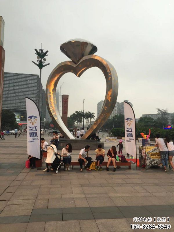 戒指環雕塑承接，景區案例，公園戒指環雕塑定制