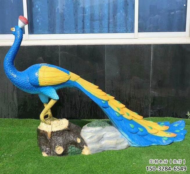 彩繪孔雀雕塑供給，景區雕塑，仿真孔雀雕塑優選