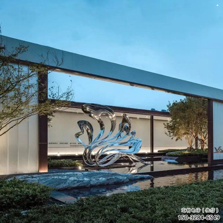 海浪紋雕塑制造，歐式風(fēng)格，不銹鋼海浪紋雕塑供給