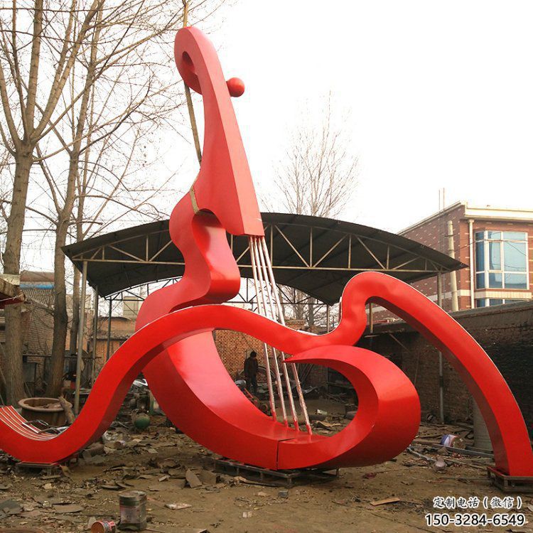 大提琴雕塑供求，抽象雕塑，不銹鋼大提琴雕塑優選