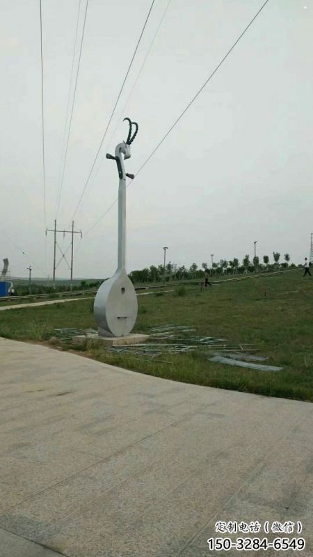 馬頭琴雕塑精選，戶外雕塑，不銹鋼馬頭琴雕塑優價