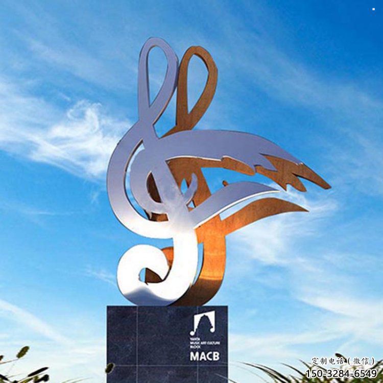 提琴雕塑觀賞型，小區雕塑，不銹鋼提琴雕塑優價