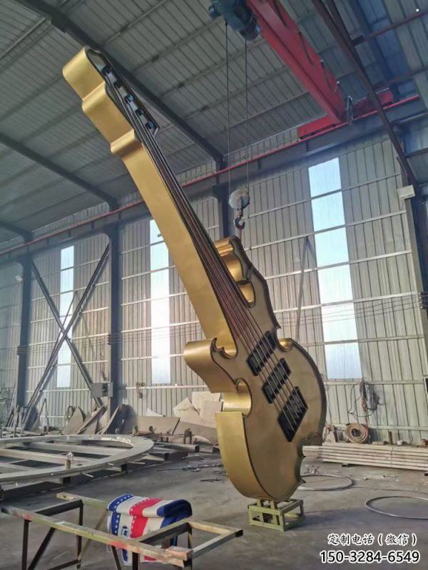 提琴雕塑制作訂做，鍛造工藝，不銹鋼提琴雕塑選用