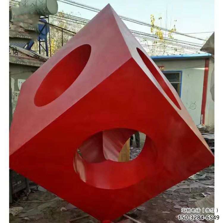 彩繪立方體雕塑