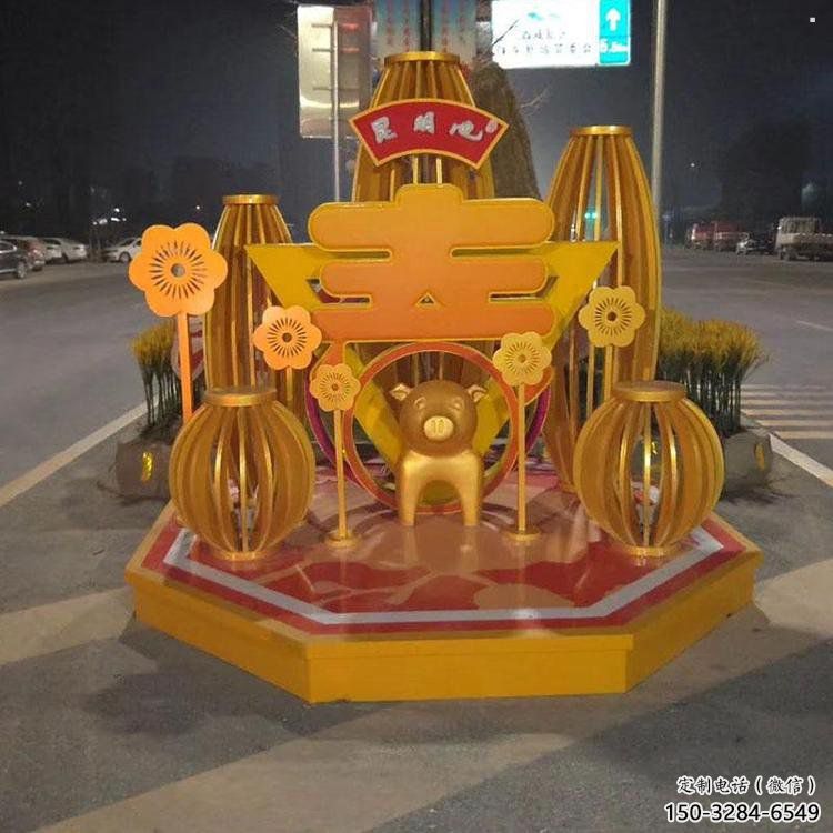 現代春字雕塑承接，慶典風格，不銹鋼春字雕塑廠