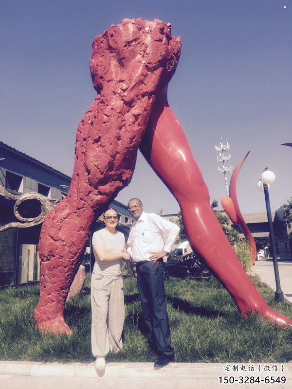 戶外人字雕塑通用，多彩藝術，環境不銹鋼人字雕塑供應