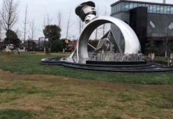 鋼結構戒指環雕塑指用，景觀雕塑，藝術戒指環雕塑點擊