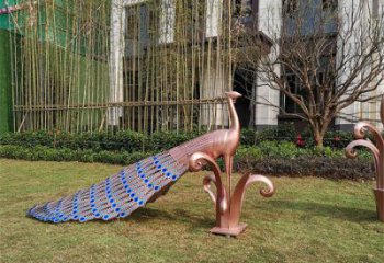 歐式孔雀雕塑生產，白鋼構件，不銹鋼孔雀雕塑通用