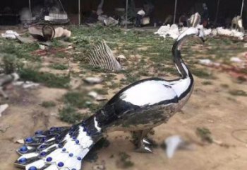 小孔雀雕塑訂做，景觀雕塑，不銹鋼孔雀雕塑制造廠家