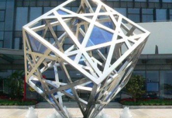 方塊雕塑特供，噴泉雕塑，不銹鋼方塊雕塑優選