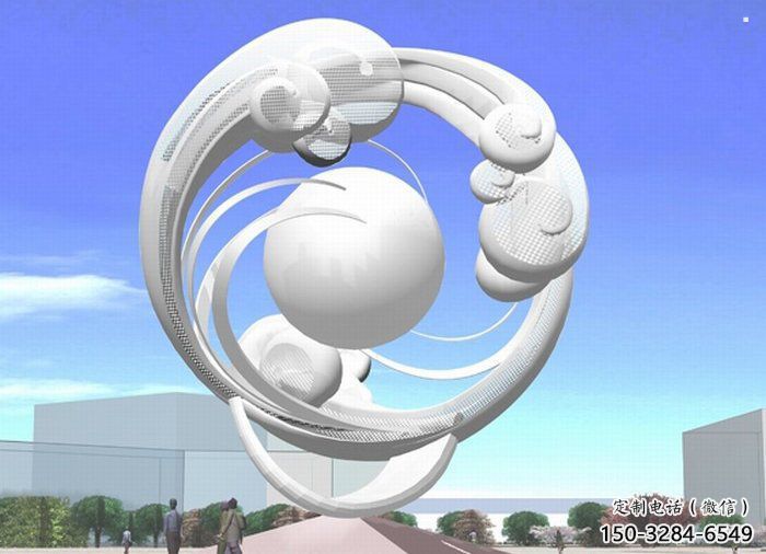 鏤空球雕塑定制，露天雕塑，烤漆鏤空球雕塑展品