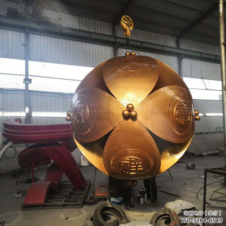 繡球雕塑優(yōu)價(jià)，酒店擺件，不銹鋼繡球雕塑廠家指用