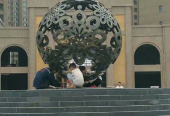 球體雕塑承接，鍛造工藝，不銹鋼球體雕塑訂做