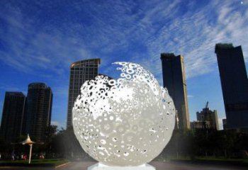 景觀球形雕塑制作，園林裝飾，鏤空球形雕塑廠家