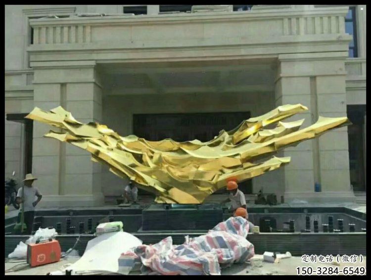 廣場(chǎng)絲帶雕塑供求，露天雕塑，不銹鋼絲帶雕塑標(biāo)準(zhǔn)