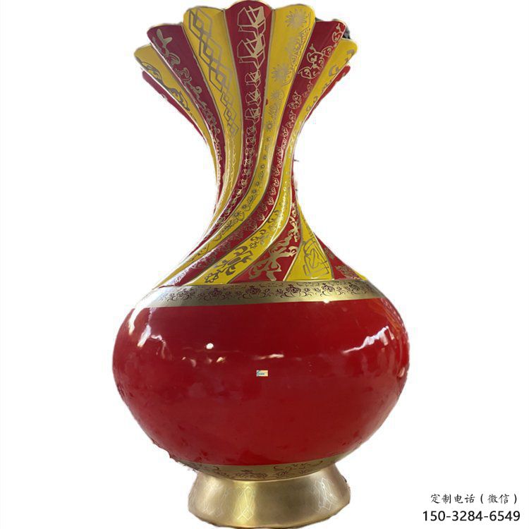 花瓶雕塑選定，美陳雕塑，現(xiàn)代玻璃鋼花瓶雕塑優(yōu)選