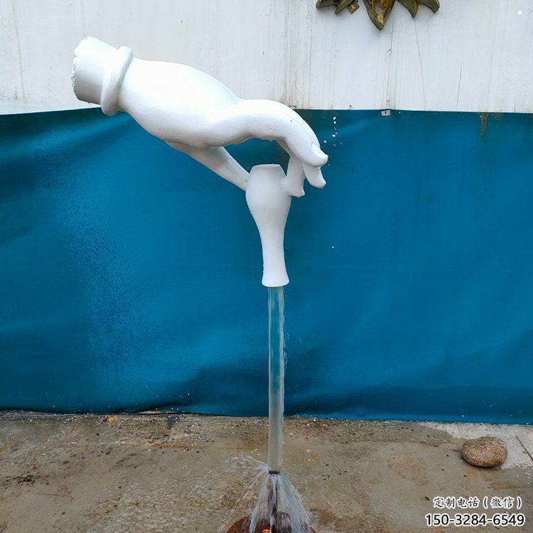 手雕塑制作，廣場雕塑，手捏瓶子雕塑廠家提供