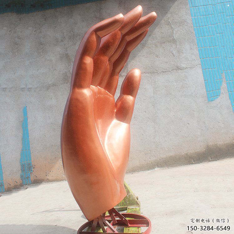 手指雕塑專(zhuān)供，小區(qū)擺件，不銹鋼手指雕塑訂做廠家