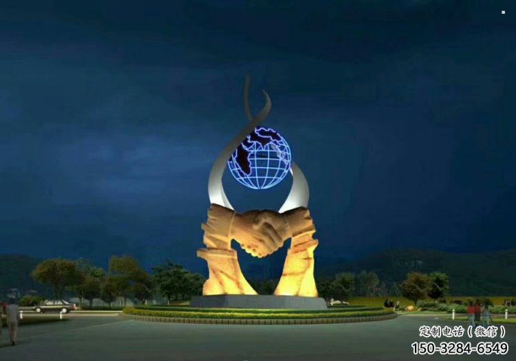 創(chuàng)意握手雕塑