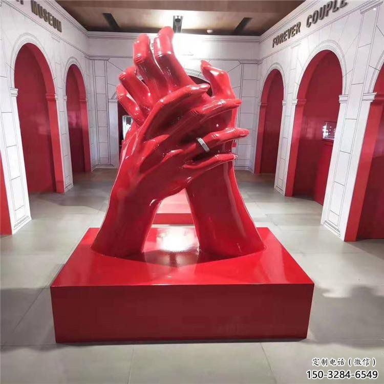 握手雕塑制作，歐式風格，地產不銹鋼握手雕塑優選