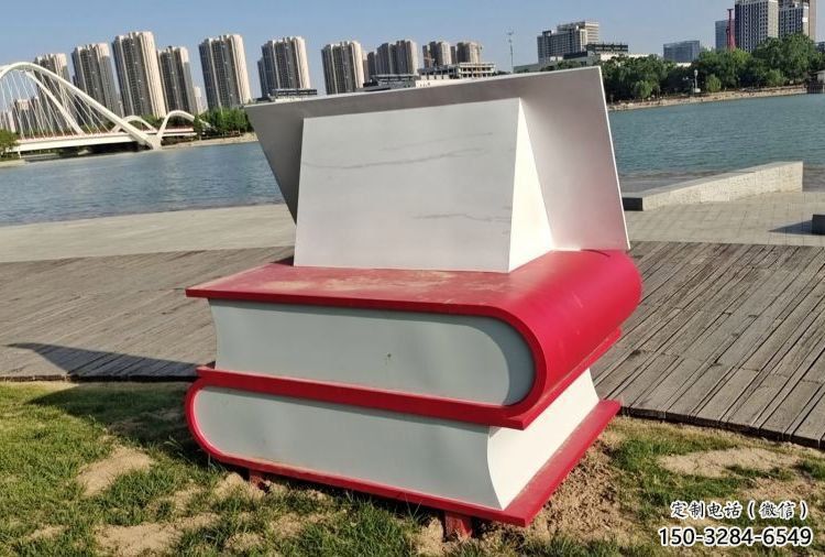 疊書雕塑通用，街道標識，不銹鋼疊書雕塑承接