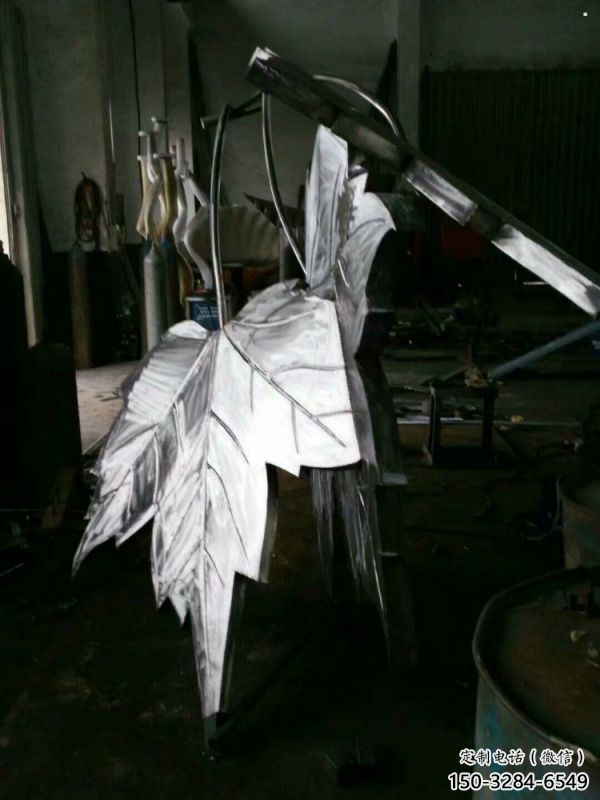 楓葉雕塑精選，美陳雕塑，不銹鋼楓葉雕塑通用