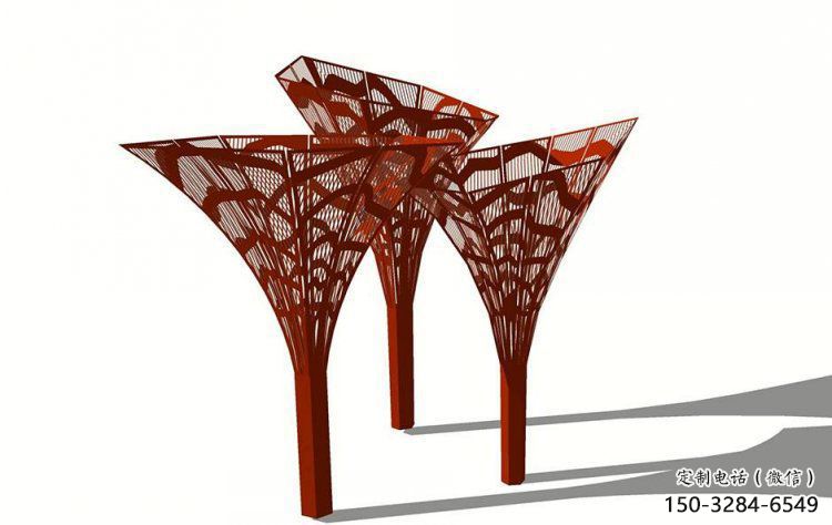 遮陽樹雕塑定制，小區(qū)雕塑，不銹鋼遮陽樹雕塑提供