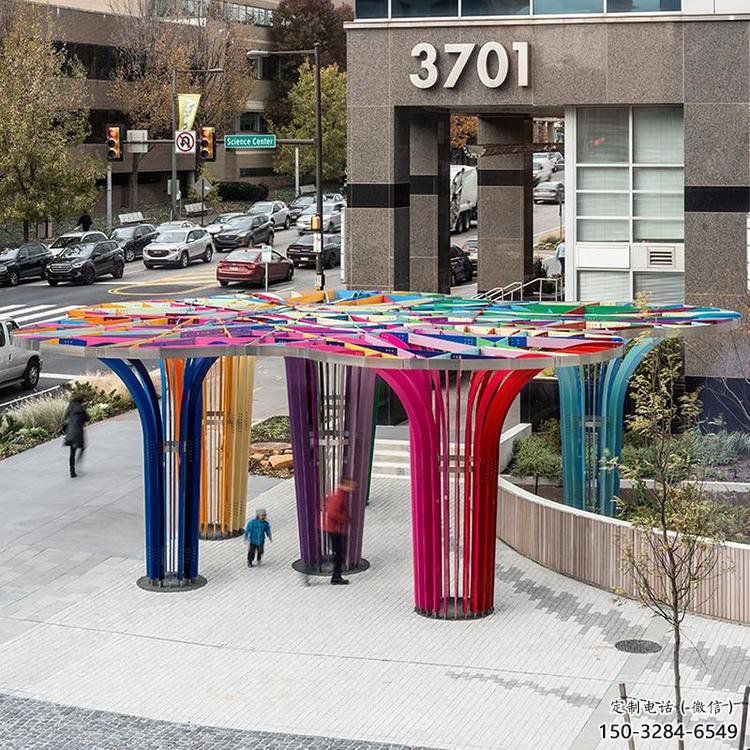 鏤空樹雕塑觀賞型，公園小品，烤漆鏤空樹雕塑常用