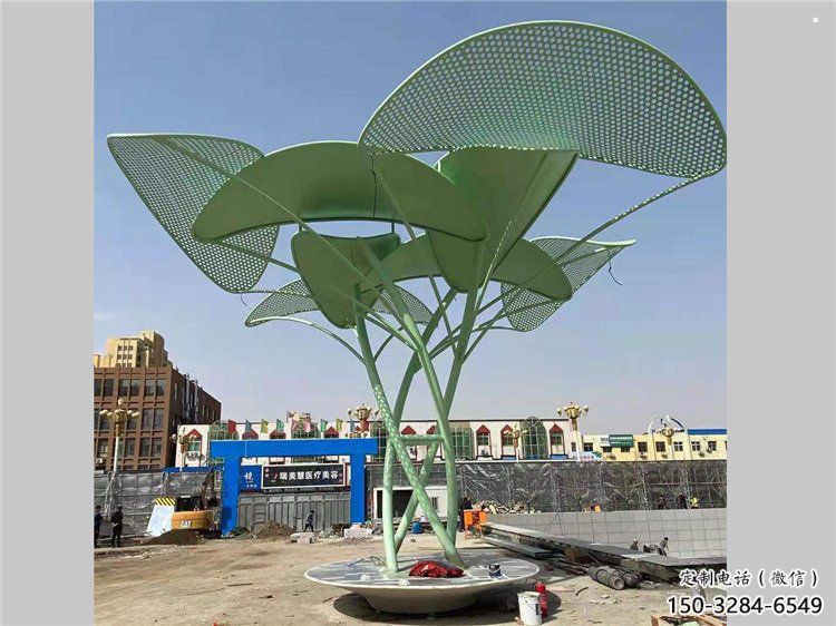 鏤空樹雕塑制造商，城市雕塑，烤漆鏤空樹雕塑定制