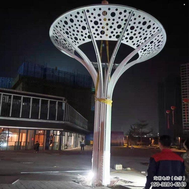 傘樹雕塑定價，景觀雕塑，園林鏤空傘樹雕塑廠家