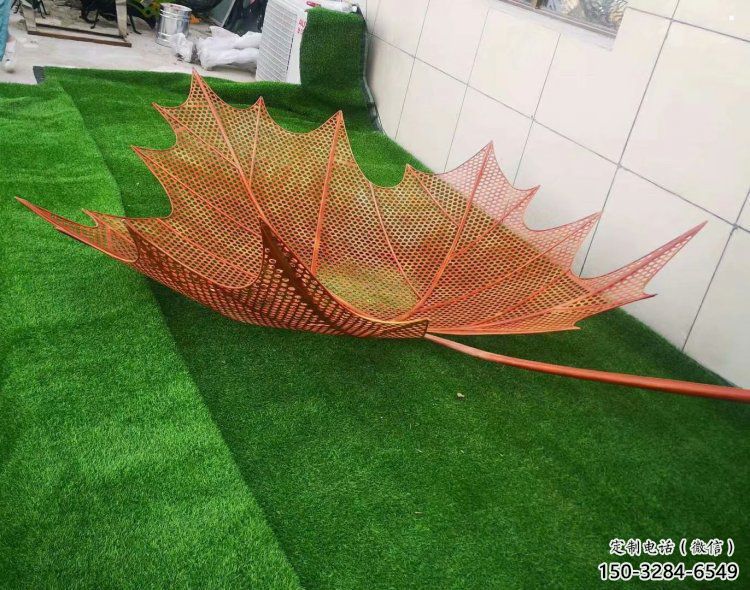 鏤空樹葉雕塑定做，廣場雕塑，鐵藝樹葉雕塑優選
