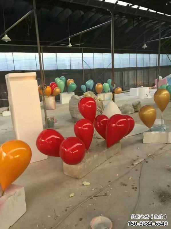 氣球樹雕塑加工，花園小品，制造玻璃鋼氣球樹雕塑廠家