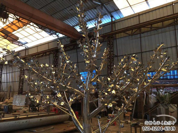 樹雕塑供應(yīng)，城市雕塑，大型不銹鋼樹雕塑制造