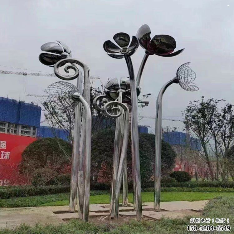 四葉草雕塑標準，陸地擺件，不銹鋼四葉草雕塑定制