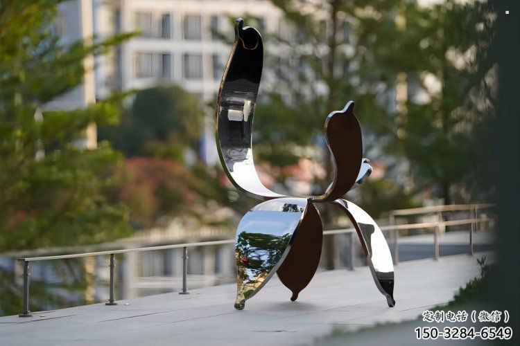 四葉草雕塑精選，校園雕塑，不銹鋼四葉草雕塑訂做