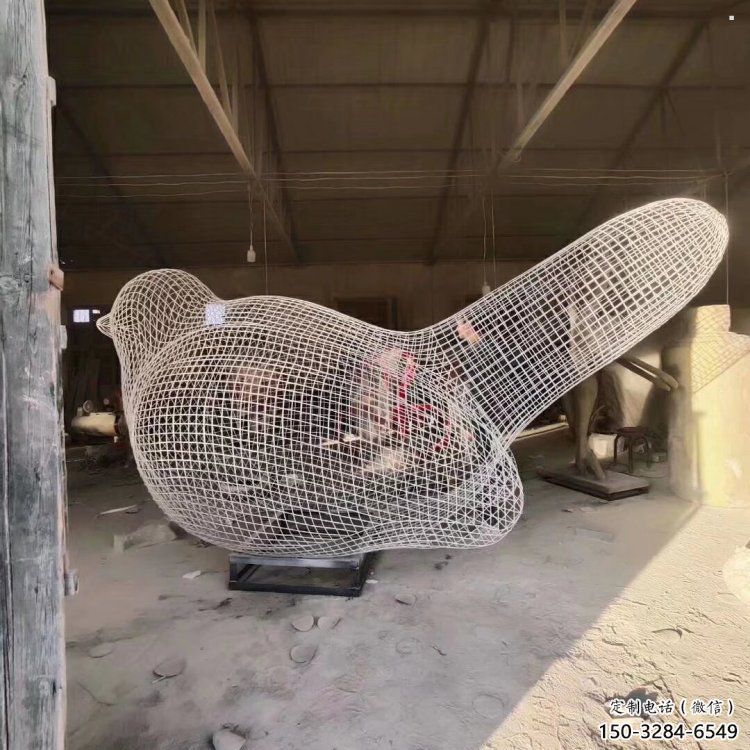 鏤空鳥雕塑供需，廣場雕塑，鐵藝小鳥雕塑定制