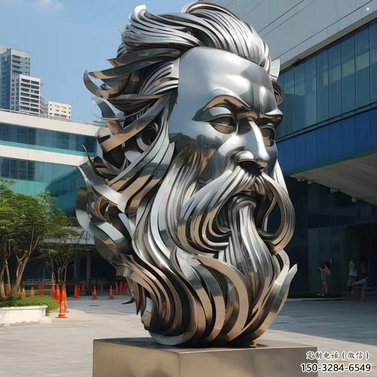 白鋼人頭像雕塑優選，室外雕塑，鏡面人頭像雕塑優選