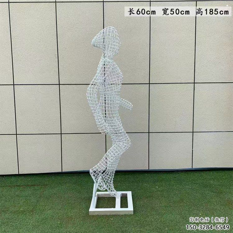 鏤空體育雕塑供求，編織雕塑，鐵藝健兒人物雕塑制造商