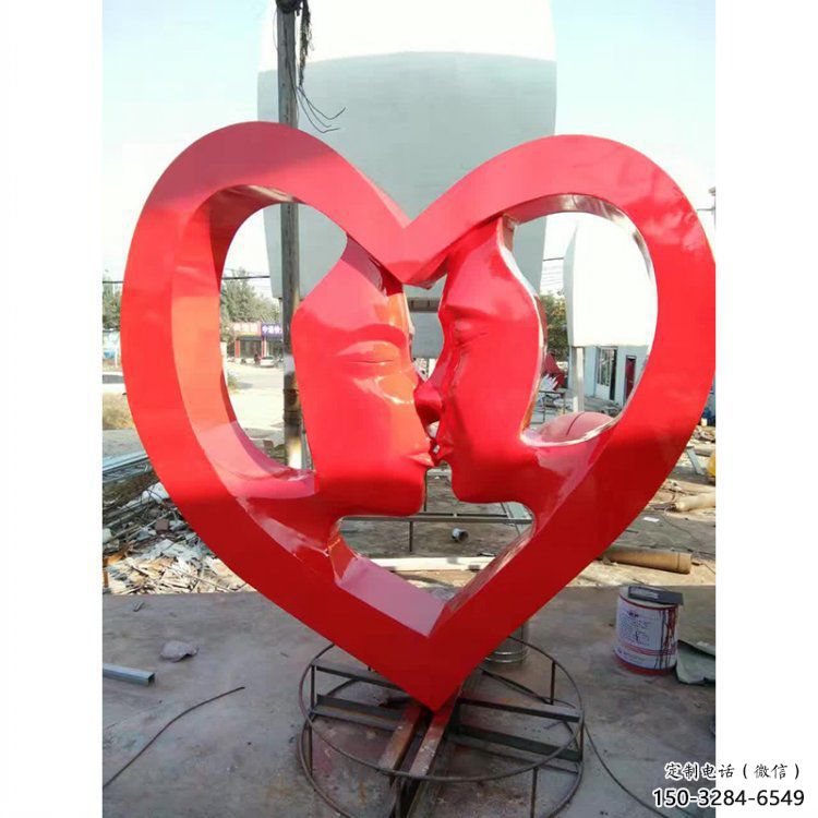 愛心雕塑供需，透雕系列，不銹鋼愛心雕塑制造商