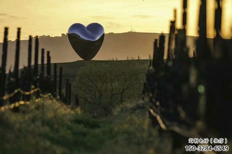 心形球雕塑定價，街頭雕塑，不銹鋼心形球雕塑定價