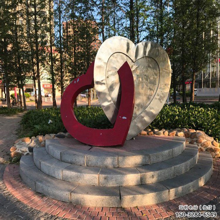 愛心雕塑通用，街道標識，鋼鑄烤漆愛心雕塑承接