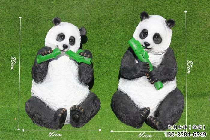 熊貓雕塑工廠選用，街道標識，景觀仿真熊貓雕塑