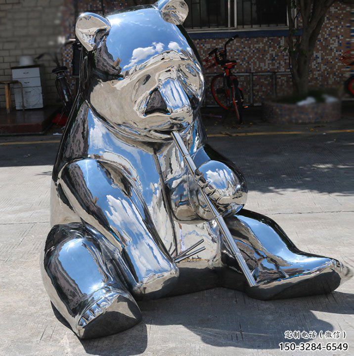 熊貓雕塑服務商，景觀雕塑，不銹鋼熊貓雕塑選定