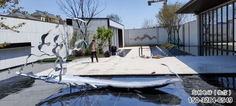 景觀羽毛雕塑供需，廣場雕塑，園林鏡面羽毛雕塑定制