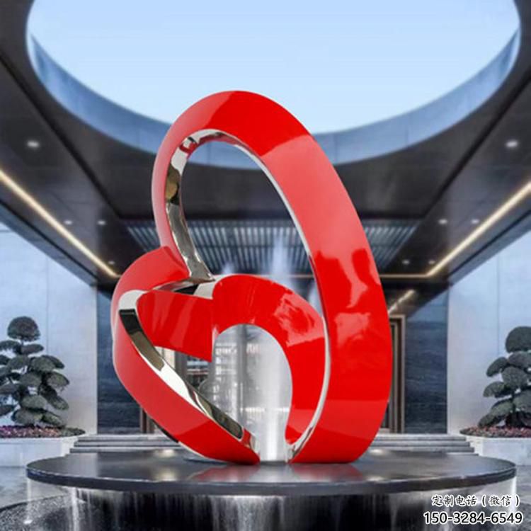 雙環(huán)雕塑工廠優(yōu)選，城市裝飾，不銹鋼雙環(huán)雕塑供給