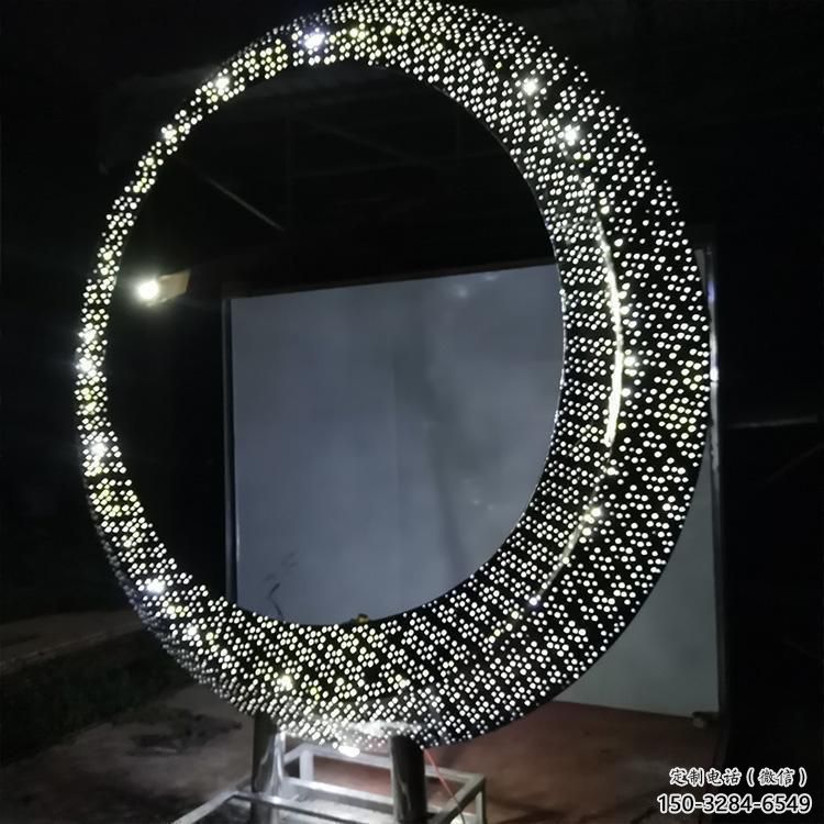 圓環雕塑定制，小區雕塑，建筑不銹鋼圓環雕塑提供