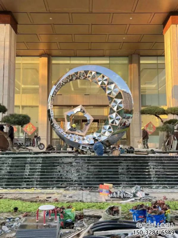 圓環(huán)雕塑定價，景觀概念，烤漆圓環(huán)雕塑預(yù)定